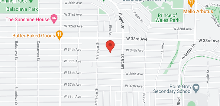 map of 2606 W 34TH AVENUE